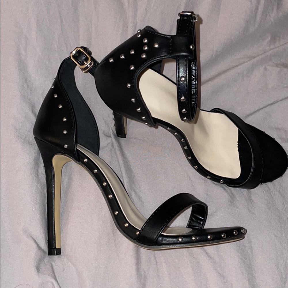 Studded black heels